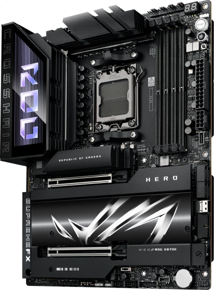 Материнская плата Asus ROG CROSSHAIR X870E HERO Socket AM5 AMD X870E 4xDDR5 ATX AC`97 8ch(7.1) 5Gigabit + 2.5Gigabit Ethernet RAID+HDMI