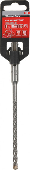 Бур Matrix 70636 по бетону Д=6мм Дл=160мм (1пред.) для перфораторов