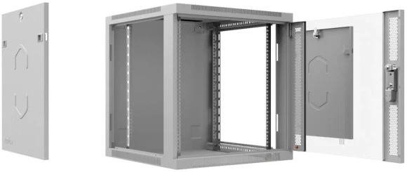 Шкаф коммутационный Cabeus (SH-05F-9U60/60-BK) настенный 9U 600x600мм пер.дв.стекл 60кг черный 540мм 23кг 220град. 501мм IP20 сталь