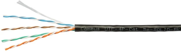 Кабель информационный Cabeus UTP-4P-CAT.5E-SOLID-BL кат.5E U/UTP 4 пары PVC внутренний 305м синий