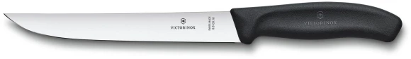 Нож кухонный Victorinox Swiss Classic (6.8103.18B) стальной разделочный лезв.180мм прямая заточка черный блистер Нож кухонный Victorinox Swiss Classic (6.8103.18B) стальной разделочный лезв.180мм прямая заточка черный блистер