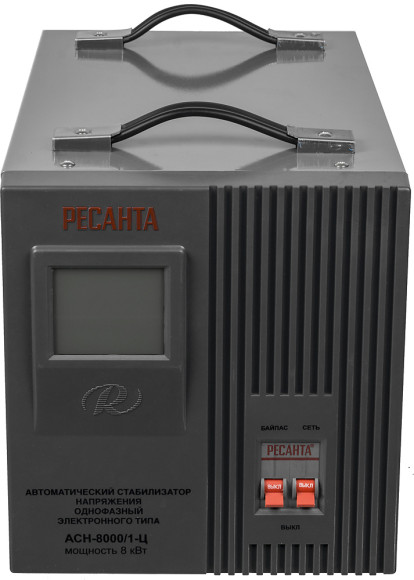 Стабилизатор напряжения Ресанта АСН-8000/1-Ц однофазный серый (63/6/7) Стабилизатор напряжения Ресанта АСН-8000/1-Ц однофазный серый (63/6/7)