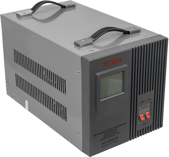 Стабилизатор напряжения Ресанта АСН-8000/1-Ц однофазный серый (63/6/7) Стабилизатор напряжения Ресанта АСН-8000/1-Ц однофазный серый (63/6/7)