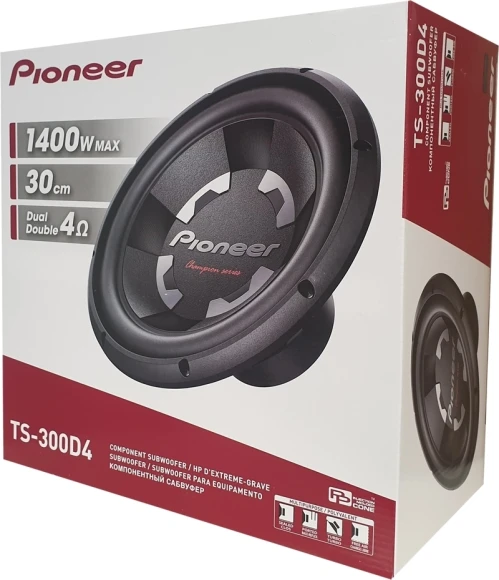 Сабвуфер автомобильный Pioneer TS-300D4 400Вт пассивный (30см/12")