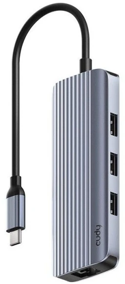 Разветвитель USB 3.2 Cudy UH200 2порт. серебристый