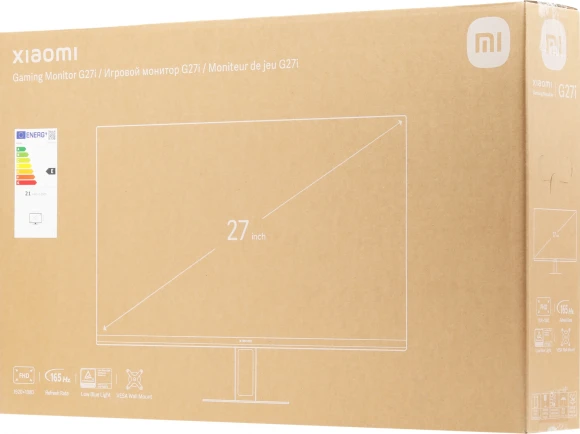 Монитор Xiaomi 27" Monitor G27i черный IPS LED 16:9 HDMI матовая 250cd 178гр/178гр 1920x1080 165Hz FreeSync Premium DP FHD 3.6кг