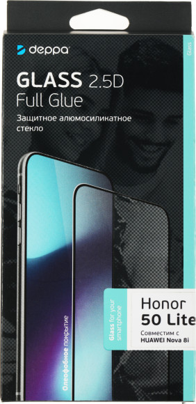 Защитное стекло для экрана Deppa 62827 для Honor 50 lite 2.5D 1шт. Защитное стекло для экрана Deppa 62827 для Honor 50 lite 2.5D 1шт.