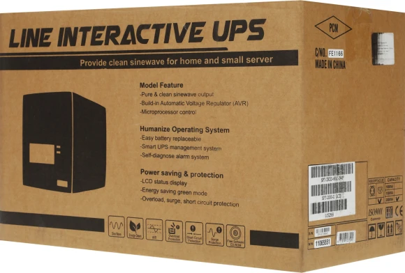 Источник бесперебойного питания Powercom Smart King Pro+ SPT-2000-II LCD 1600Вт 2000ВА черный