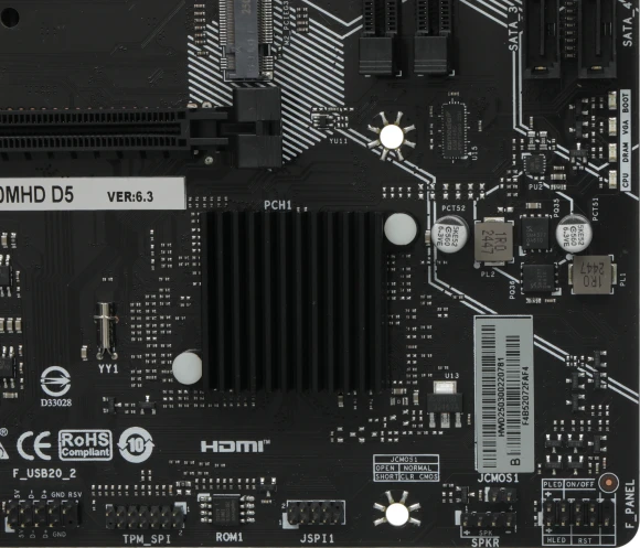 Материнская плата Biostar H610MHD D5 Soc-1700 Intel H610 2xDDR5 mATX AC`97 8ch(7.1) GbLAN+DVI+HDMI