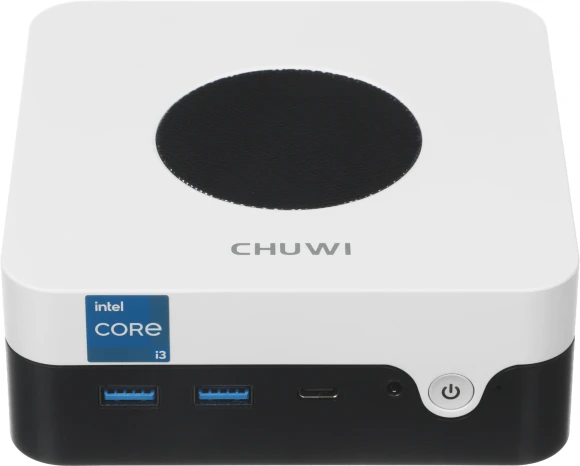 Неттоп Chuwi LarkBox X i3 1220P (1.5) 8Gb SSD256Gb UHDG Windows 11 Pro 2xGbitEth WiFi BT 65W черный/белый