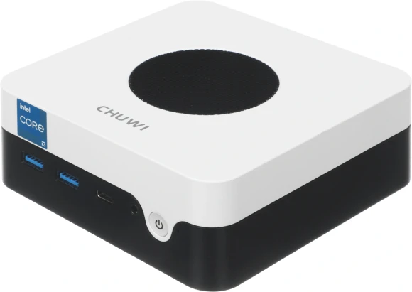 Неттоп Chuwi LarkBox X i3 1220P (1.5) 8Gb SSD256Gb UHDG Windows 11 Pro 2xGbitEth WiFi BT 65W черный/белый