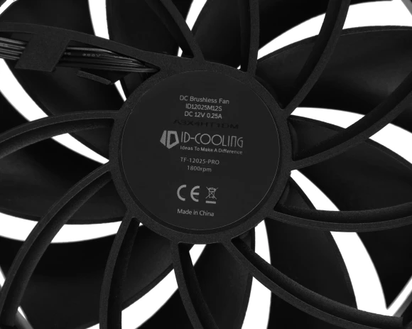 Вентилятор для корпуса ID-Cooling TF-12025-Pro 120х120x25 черный 4-pin 35.2дБ (TF-12025-PRO BLACK) Ret Вентилятор для корпуса ID-Cooling TF-12025-Pro 120х120x25 черный 4-pin 35.2дБ (TF-12025-PRO BLACK) Ret