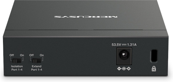 Коммутатор Mercusys MS105GP (L2) 5x1Гбит/с 4PoE+ 65W неуправляемый