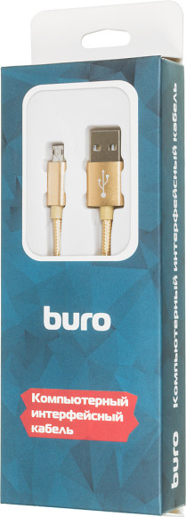 Кабель Buro Braided BHP RET MICUSB-BR USB (m)-micro USB (m) 1м золотистый Кабель Buro Braided BHP RET MICUSB-BR USB (m)-micro USB (m) 1м золотистый