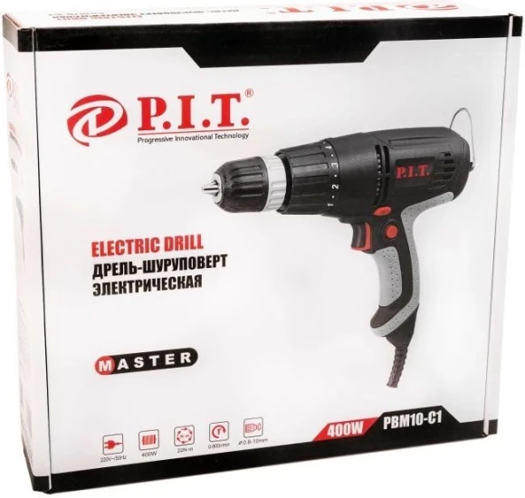 Дрель-шуруповерт P.I.T. PBM10-C 550Вт патрон:быстрозажимной Дрель-шуруповерт P.I.T. PBM10-C 550Вт патрон:быстрозажимной