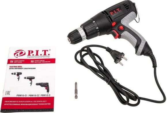 Дрель-шуруповерт P.I.T. PBM10-C 550Вт патрон:быстрозажимной Дрель-шуруповерт P.I.T. PBM10-C 550Вт патрон:быстрозажимной