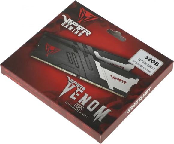 Память DDR5 2x16Gb 5600MHz Patriot PVV532G560C36K Viper Venom RTL Gaming PC5-44800 CL36 DIMM 288-pin 1.25В с радиатором Ret Память DDR5 2x16Gb 5600MHz Patriot PVV532G560C36K Viper Venom RTL Gaming PC5-44800 CL36 DIMM 288-pin 1.25В с радиатором Ret