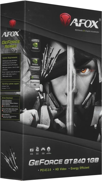 Видеокарта Afox PCI-E 2.0 AF240-1024D3L2-V2 NVIDIA GeForce GT 240 1Gb 128bit DDR3 550/1334 DVIx1 HDMIx1 CRTx1 HDCP Ret low profile Видеокарта Afox PCI-E 2.0 AF240-1024D3L2-V2 NVIDIA GeForce GT 240 1Gb 128bit DDR3 550/1334 DVIx1 HDMIx1 CRTx1 HDCP Ret low profile