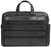 Деловая сумка мужская Piquadro Solm CA7025S141/N с отделением для ноутбука 14" черная натур.кожа