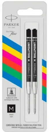 Стержень шариковый Parker QuinkFlow Basic Z09 (2166543) M 1мм черные чернила блистер (2шт) Стержень шариковый Parker QuinkFlow Basic Z09 (2166543) M 1мм черные чернила блистер (2шт)