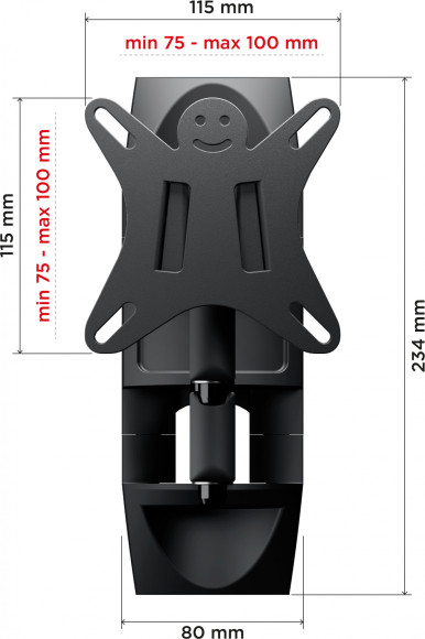 Кронштейн для телевизора Holder LCDS-5039 металлик 10"-26" макс.25кг настенный поворот и наклон Кронштейн для телевизора Holder LCDS-5039 металлик 10"-26" макс.25кг настенный поворот и наклон