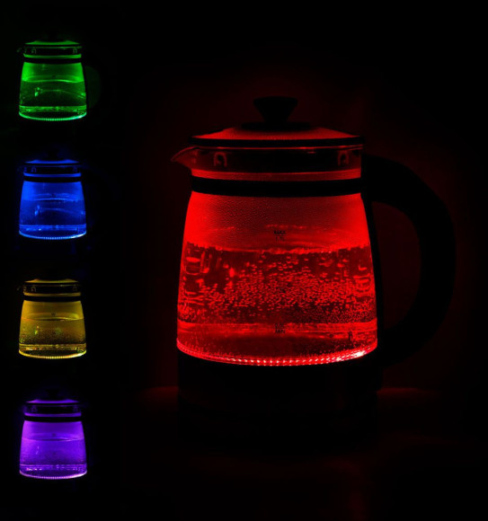 Чайник электрический Kitfort КТ-6119 1.7л. 2200Вт прозрачный корпус: стекло