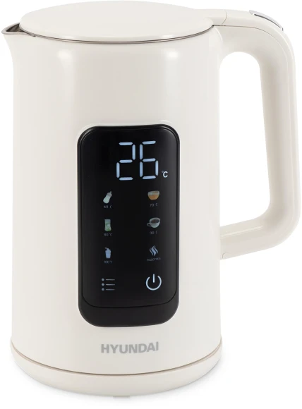 Чайник электрический Hyundai HYK-S4606 1.7л. 2200Вт кремовый корпус: металл Чайник электрический Hyundai HYK-S4606 1.7л. 2200Вт кремовый корпус: металл