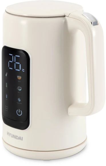 Чайник электрический Hyundai HYK-S4606 1.7л. 2200Вт кремовый корпус: металл Чайник электрический Hyundai HYK-S4606 1.7л. 2200Вт кремовый корпус: металл