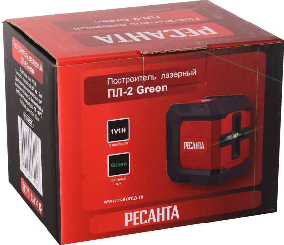 Уровень лазер. Ресанта ПЛ-2 2кл.лаз. 550нм цв.луч. зеленый 2луч. (61/10/535) Уровень лазер. Ресанта ПЛ-2 2кл.лаз. 550нм цв.луч. зеленый 2луч. (61/10/535)