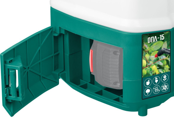 Опрыскиватель Зубр Мастер ОПЛ-15 аккум. наплеч. 15л белый/зеленый (ОПЛ-15)