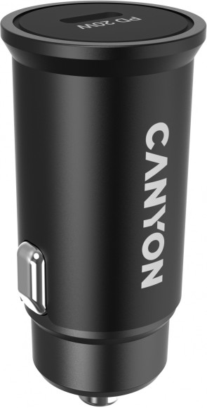 Автомобильное зар./устр. Canyon CNS-CCA20B 20W 3A (PD+QC) USB Type-C универсальное черный