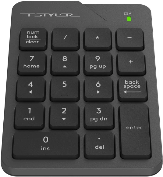 Числовой блок A4Tech FGK21C серый USB беспроводная slim для ноутбука