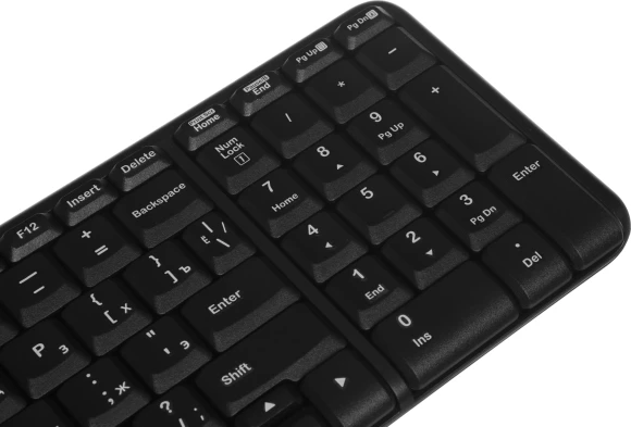 Клавиатура + мышь Logitech MK220 клав:черный мышь:черный USB беспроводная (920-003236)