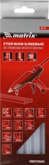 Клеевые стержни для клеевого пистолета Matrix 930721 Клеевые стержни для клеевого пистолета Matrix 930721