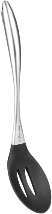Ложка для первых/вторых блюд Rondell Modern RD-1742 черный/стальной упак.:картонная подложка Ложка для первых/вторых блюд Rondell Modern RD-1742 черный/стальной упак.:картонная подложка