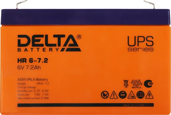 Батарея для ИБП Delta HR 6-7.2 6В 7.2Ач Батарея для ИБП Delta HR 6-7.2 6В 7.2Ач