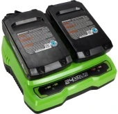 Зарядное устройство Greenworks G24X2UC2 (2931907) Зарядное устройство Greenworks G24X2UC2 (2931907)