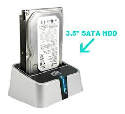 Док-станция для HDD AgeStar 3CBT2 SATA II пластик серебристый 1 Док-станция для HDD AgeStar 3CBT2 SATA II пластик серебристый 1
