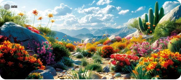 Коврик для мыши Cactus Forest watercolor 900x400x3мм (CS-MP-PRO16XXL)