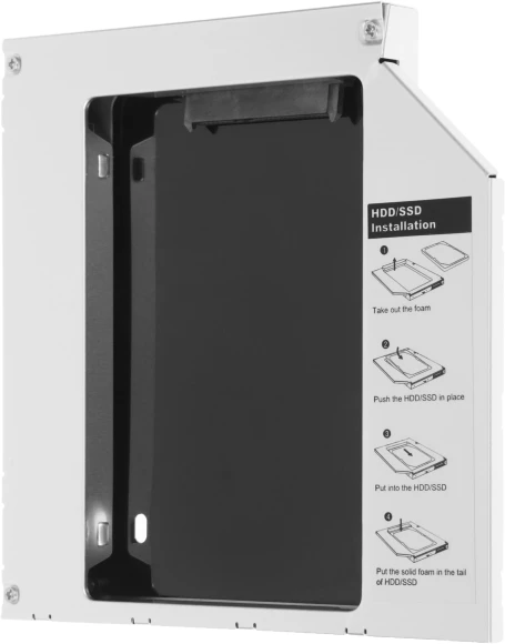 Сменный бокс для HDD AgeStar SSMR2S SATA металл серебристый 2.5"