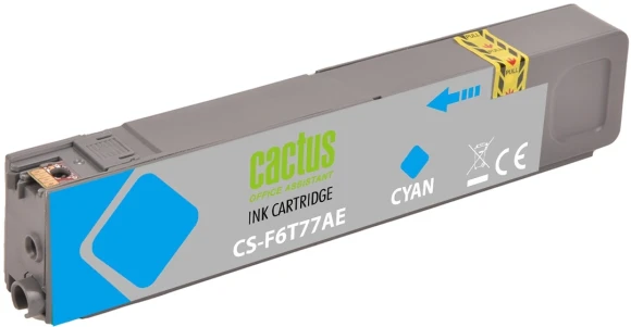 Картридж струйный Cactus CS-F6T77AE 913A голуб.пигм. (55мл) для HP PW 352dw/377dw/Pro 477dw/452dw с чипом Картридж струйный Cactus CS-F6T77AE 913A голуб.пигм. (55мл) для HP PW 352dw/377dw/Pro 477dw/452dw с чипом