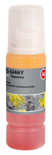 Чернила Cactus CS-GI46Y желтый пигментный135мл для Canon MAXIFY GX6040/GX7040 Чернила Cactus CS-GI46Y желтый пигментный135мл для Canon MAXIFY GX6040/GX7040