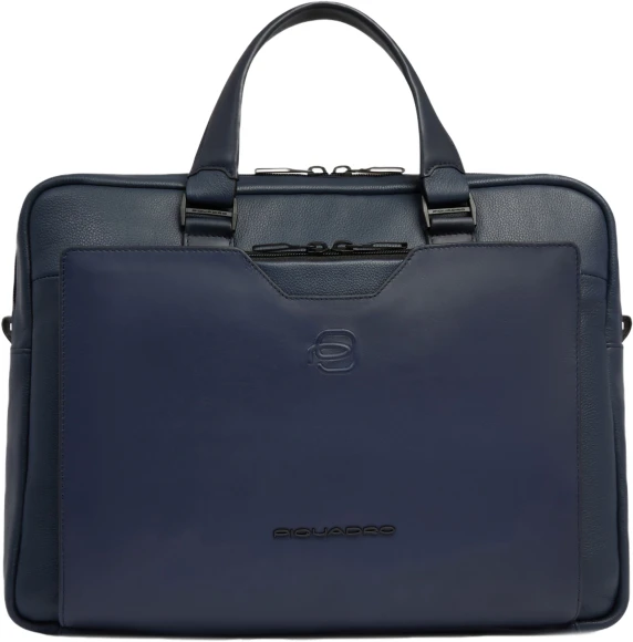 Деловая сумка мужская Piquadro Ael CA6920S142/BLU с отделением для ноутбука 14" синяя натур.кожа