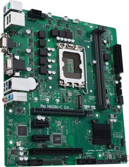 Материнская плата Asus PRO H610M-C D4-CSM Soc-1700 Intel H610 2xDDR4 mATX AC`97 8ch(7.1) GbLAN+VGA+HDMI+DP Материнская плата Asus PRO H610M-C D4-CSM Soc-1700 Intel H610 2xDDR4 mATX AC`97 8ch(7.1) GbLAN+VGA+HDMI+DP