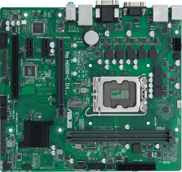Материнская плата Asus PRO H610M-C D4-CSM Soc-1700 Intel H610 2xDDR4 mATX AC`97 8ch(7.1) GbLAN+VGA+HDMI+DP Материнская плата Asus PRO H610M-C D4-CSM Soc-1700 Intel H610 2xDDR4 mATX AC`97 8ch(7.1) GbLAN+VGA+HDMI+DP