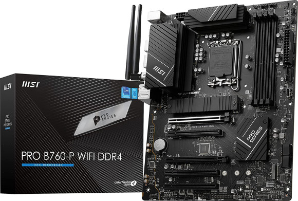 Материнская плата MSI PRO B760-P WIFI DDR4 Soc-1700 Intel B760 4xDDR4 ATX AC`97 8ch(7.1) 2.5Gg+HDMI+DP Материнская плата MSI PRO B760-P WIFI DDR4 Soc-1700 Intel B760 4xDDR4 ATX AC`97 8ch(7.1) 2.5Gg+HDMI+DP