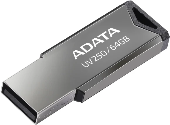Флеш Диск A-Data 64Gb UV250 AUV250-64G-RBK USB2.0 серебристый Флеш Диск A-Data 64Gb UV250 AUV250-64G-RBK USB2.0 серебристый