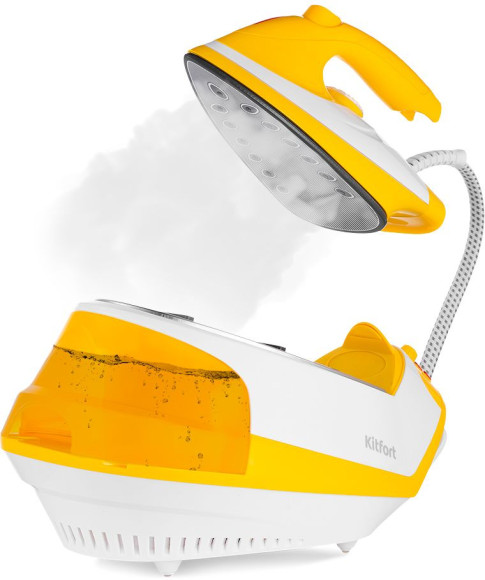 Парогенератор Kitfort КТ-9135 2000Вт желтый/белый Парогенератор Kitfort КТ-9135 2000Вт желтый/белый