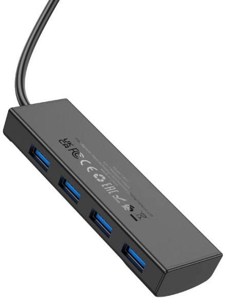 Разветвитель USB-C Hoco HB41 Type-C 4порт. черный Разветвитель USB-C Hoco HB41 Type-C 4порт. черный