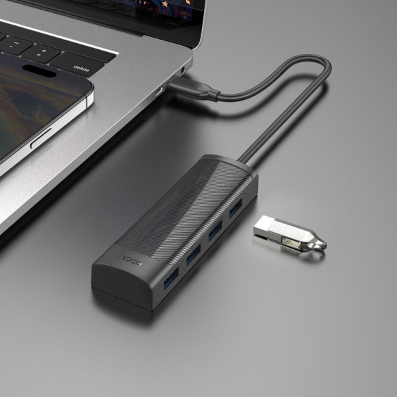 Разветвитель USB-C Hoco HB41 Type-C 4порт. черный Разветвитель USB-C Hoco HB41 Type-C 4порт. черный